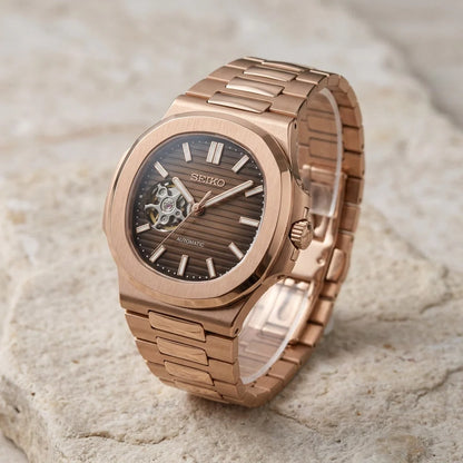 Mod | Nautilus Rose Gold Chocolate Open Heart