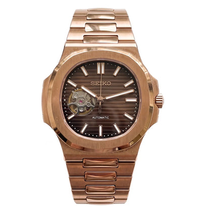 Mod | Nautilus Rose Gold Chocolate Open Heart