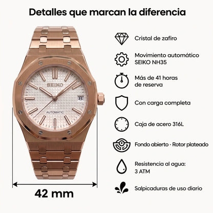 Mod | Royal Oak Rose Gold White — Especificaciones