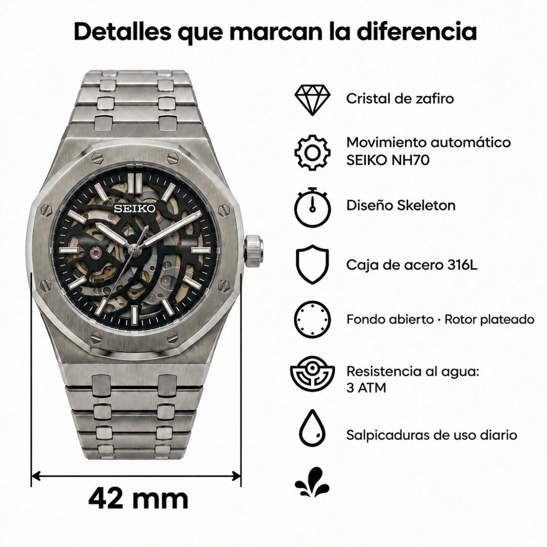 Royal Oak — especificaciones técnicas y medida de 42 mm