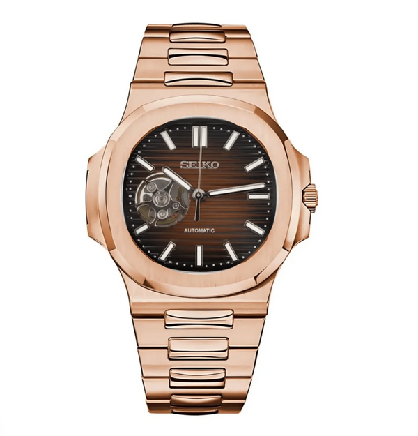 Mod | Nautilus Rose Gold Chocolate Open Heart