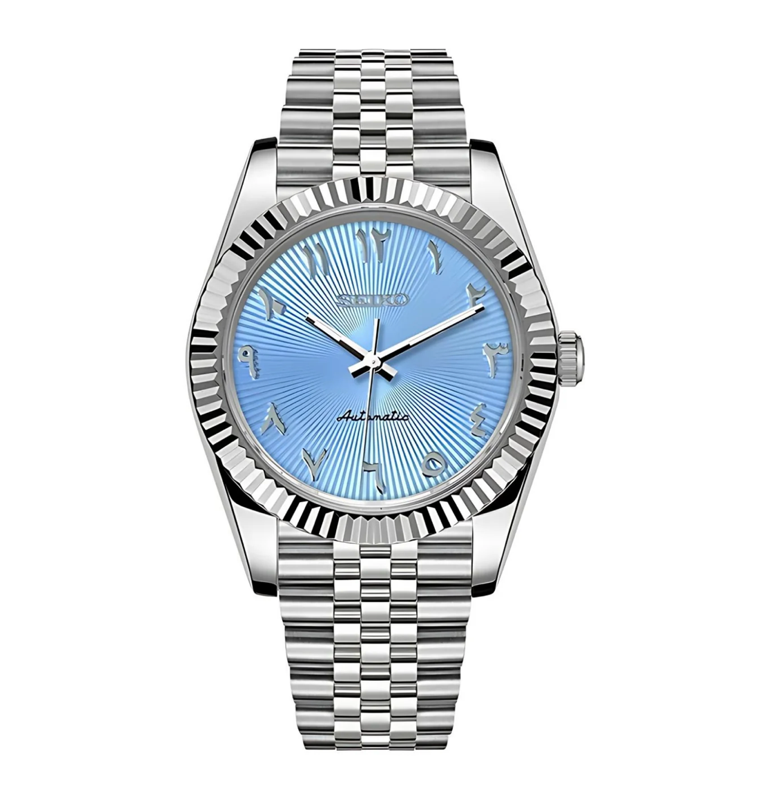 Mod | Datejust Baby Blue Arabic Textured