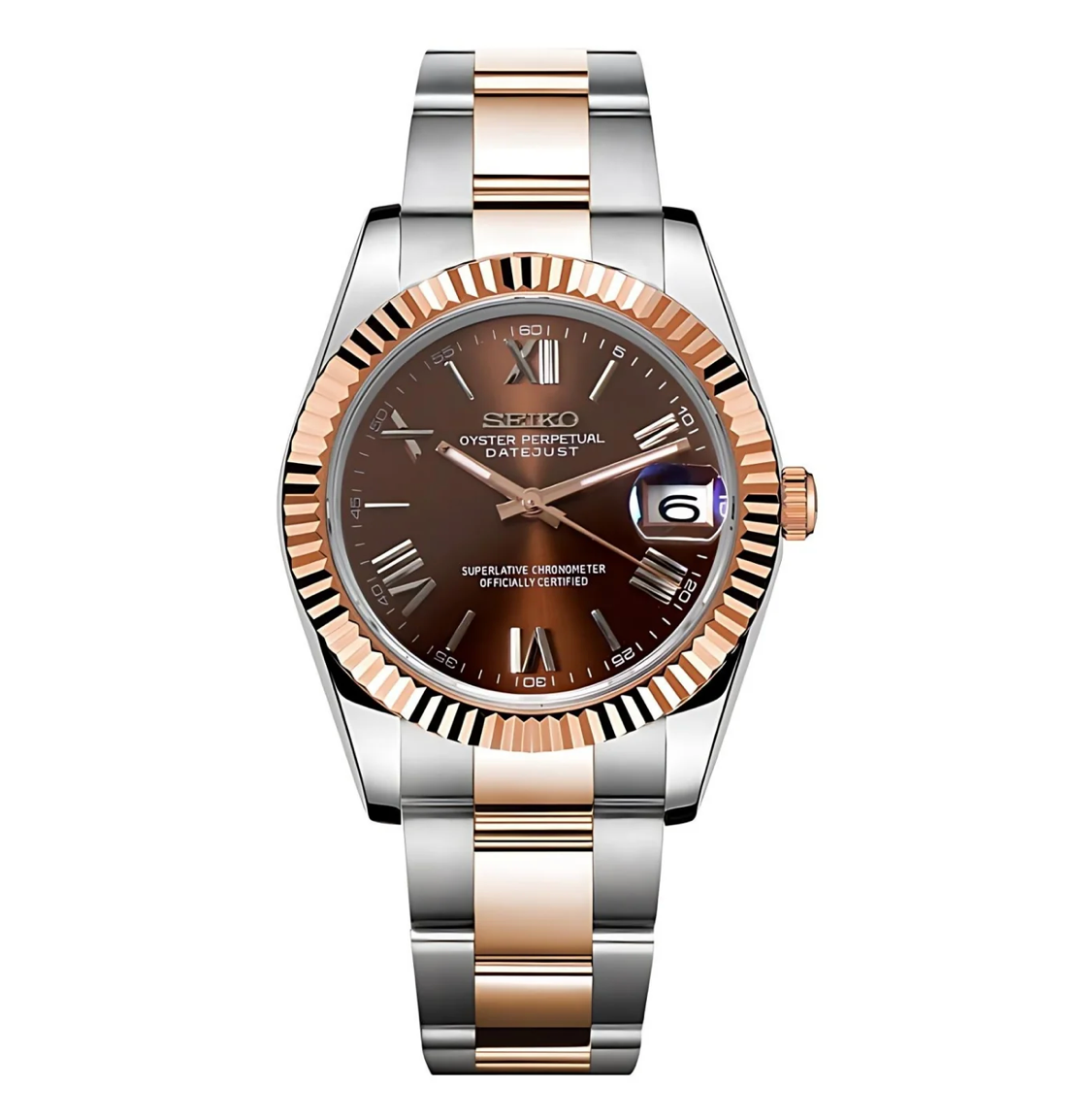 Mod | Datejust Chocolate Roman (Two Tones)