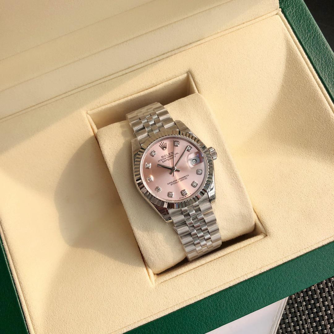 Just - Pink Roman Dial Fluted Bezel