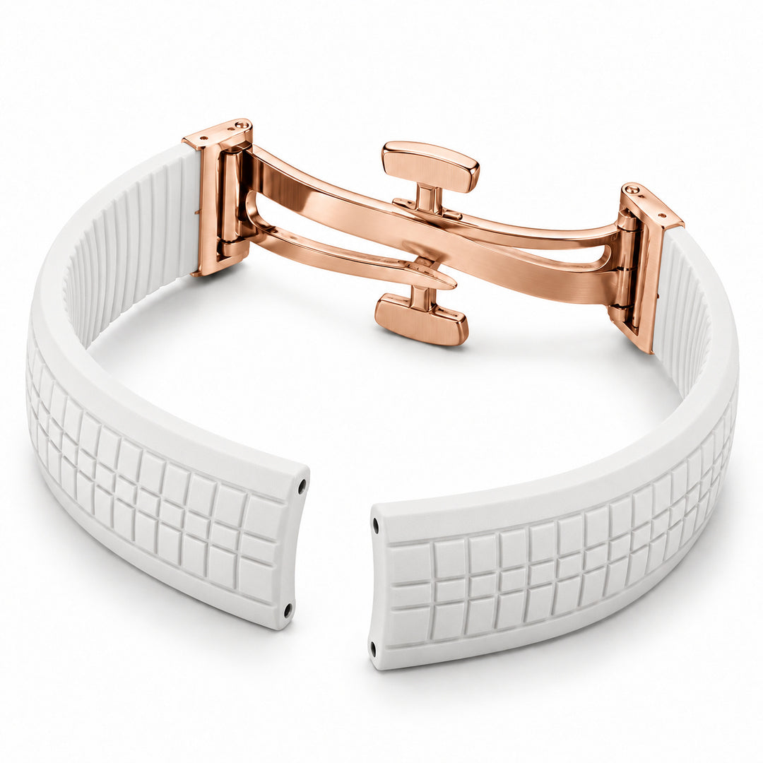 Correa Aquanaut Blanco / Oro rosa
