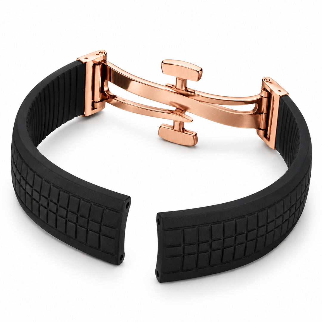 Correa Aquanaut Negro / Oro rosa