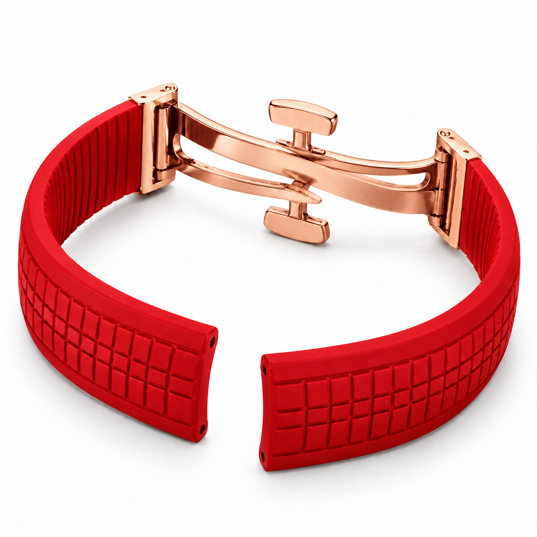 Correa Aquanaut Rojo / Oro rosa