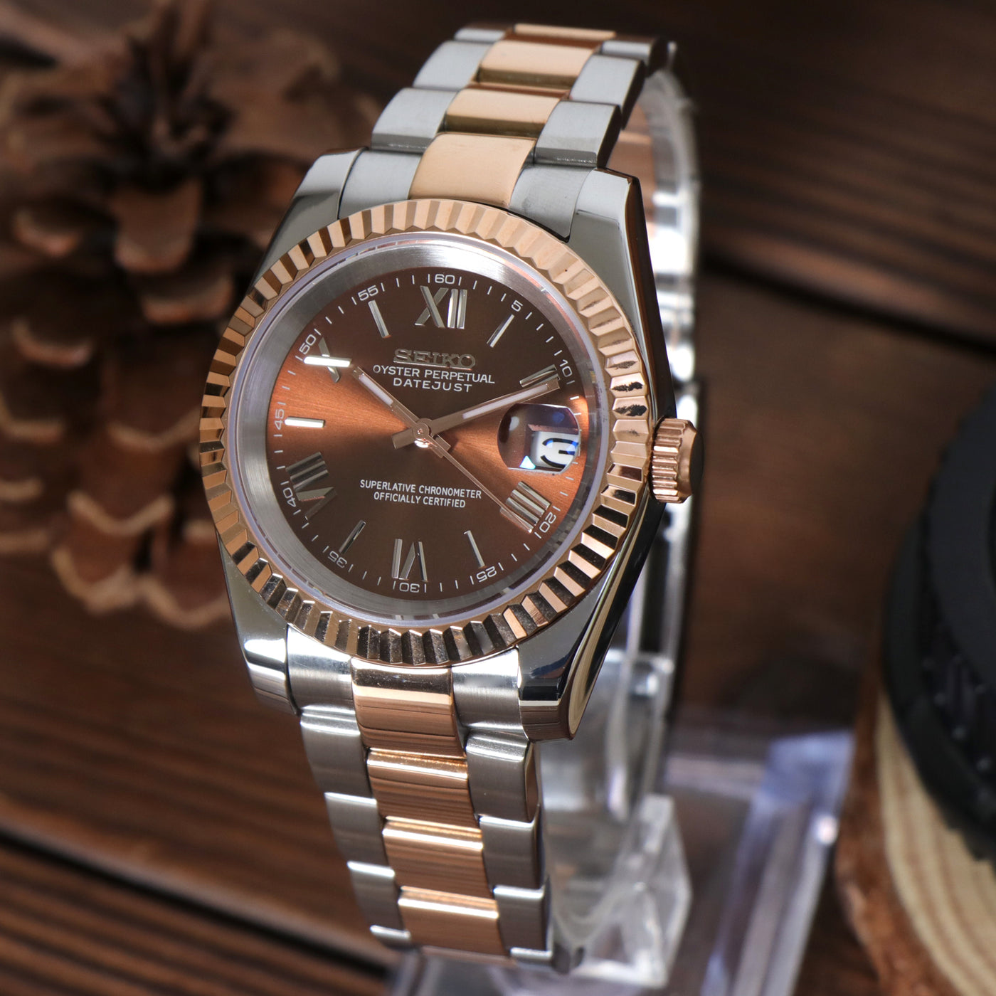 Mod | Datejust Chocolate Roman (Two Tones)