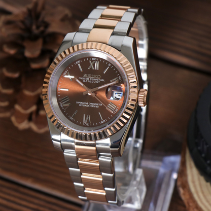 Mod | Datejust Chocolate Roman (Two Tones)