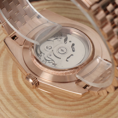 Mod | Datejust Chocolate Crystals Rose Gold