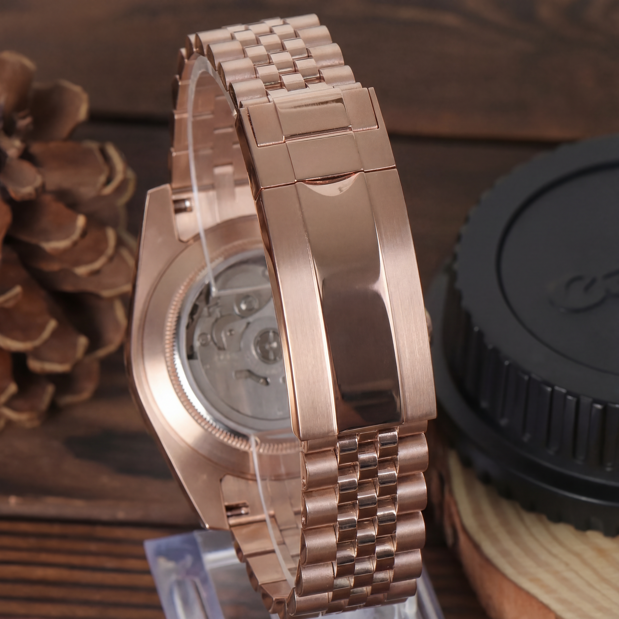 Mod | Datejust Chocolate Crystals Rose Gold