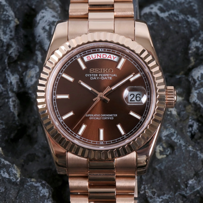 Mod | Day-Date Chocolate Rose Gold