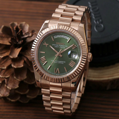Mod | Day-Date Mint Green Roman (Rose Gold)