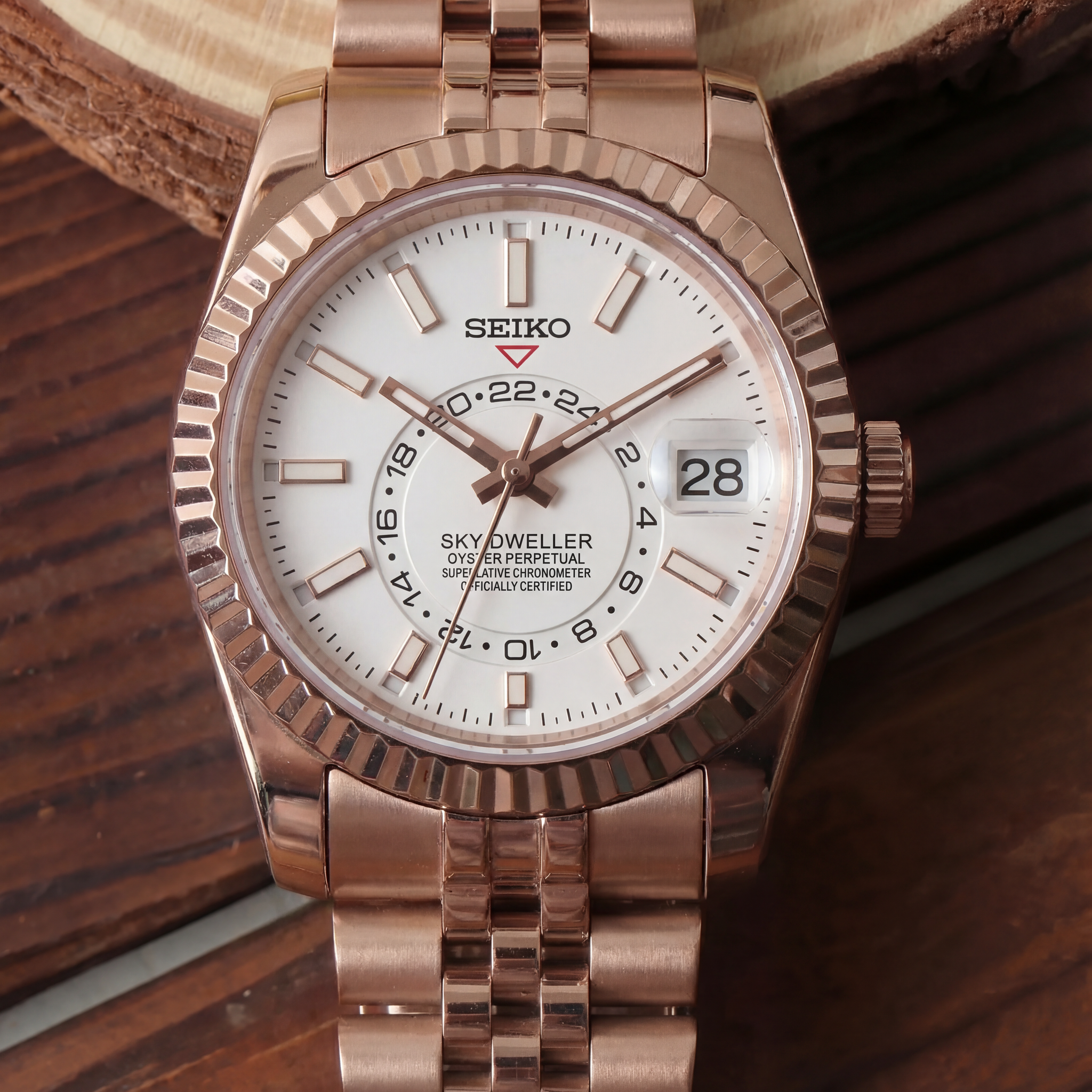 Mod | Sky-Dweller White (Rose Gold)