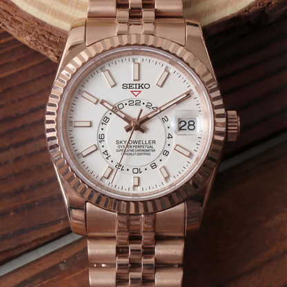 Mod | Sky-Dweller White (Rose Gold)
