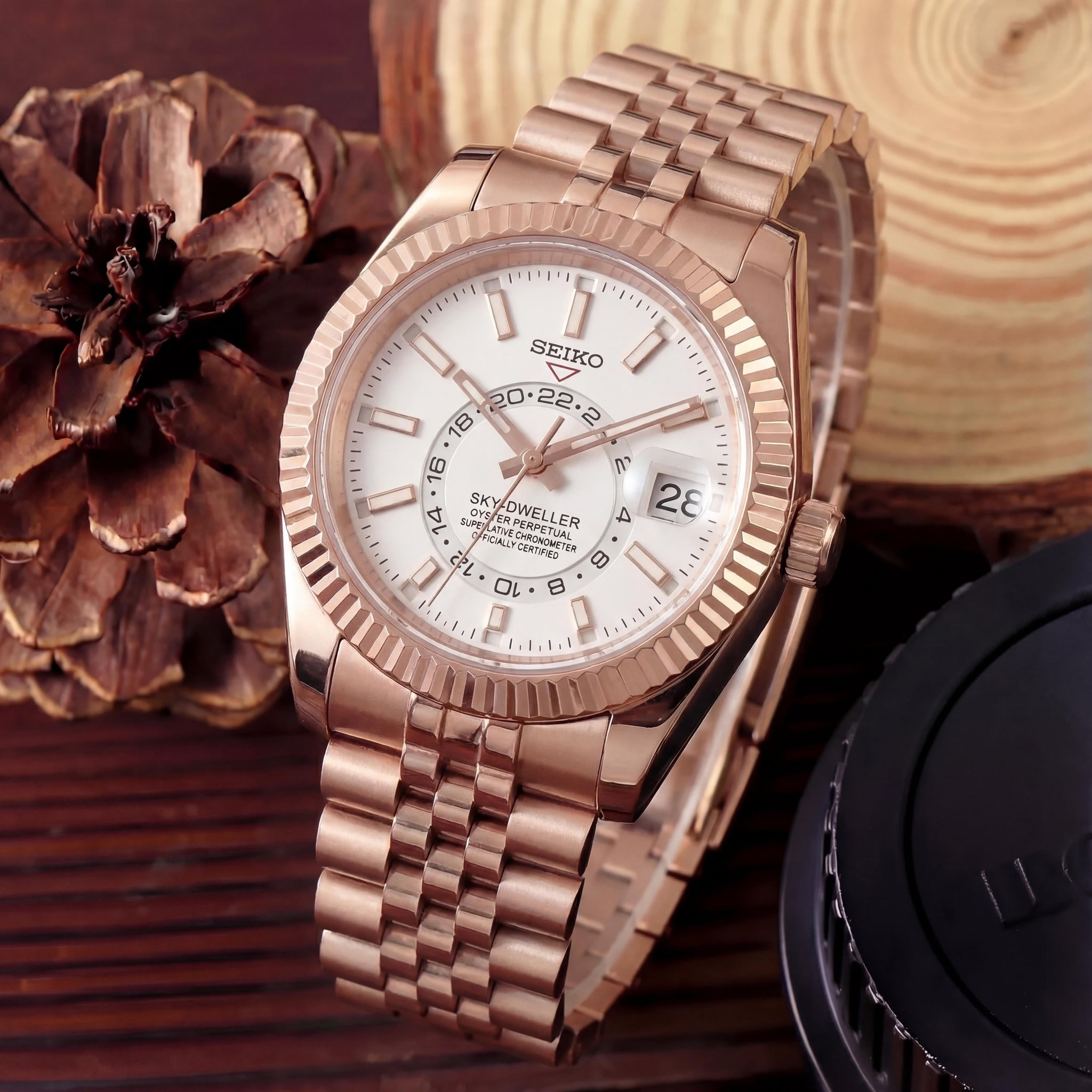 Mod | Sky-Dweller White (Rose Gold)