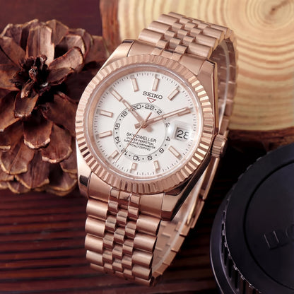 Mod | Sky-Dweller White (Rose Gold)