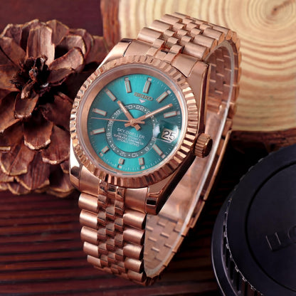 Mod | Sky-Dweller Rose Gold Turquoise