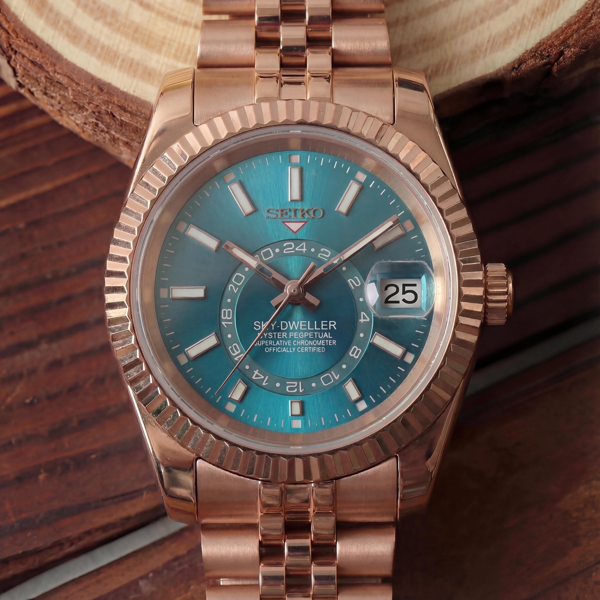 Mod | Sky-Dweller Rose Gold Turquoise