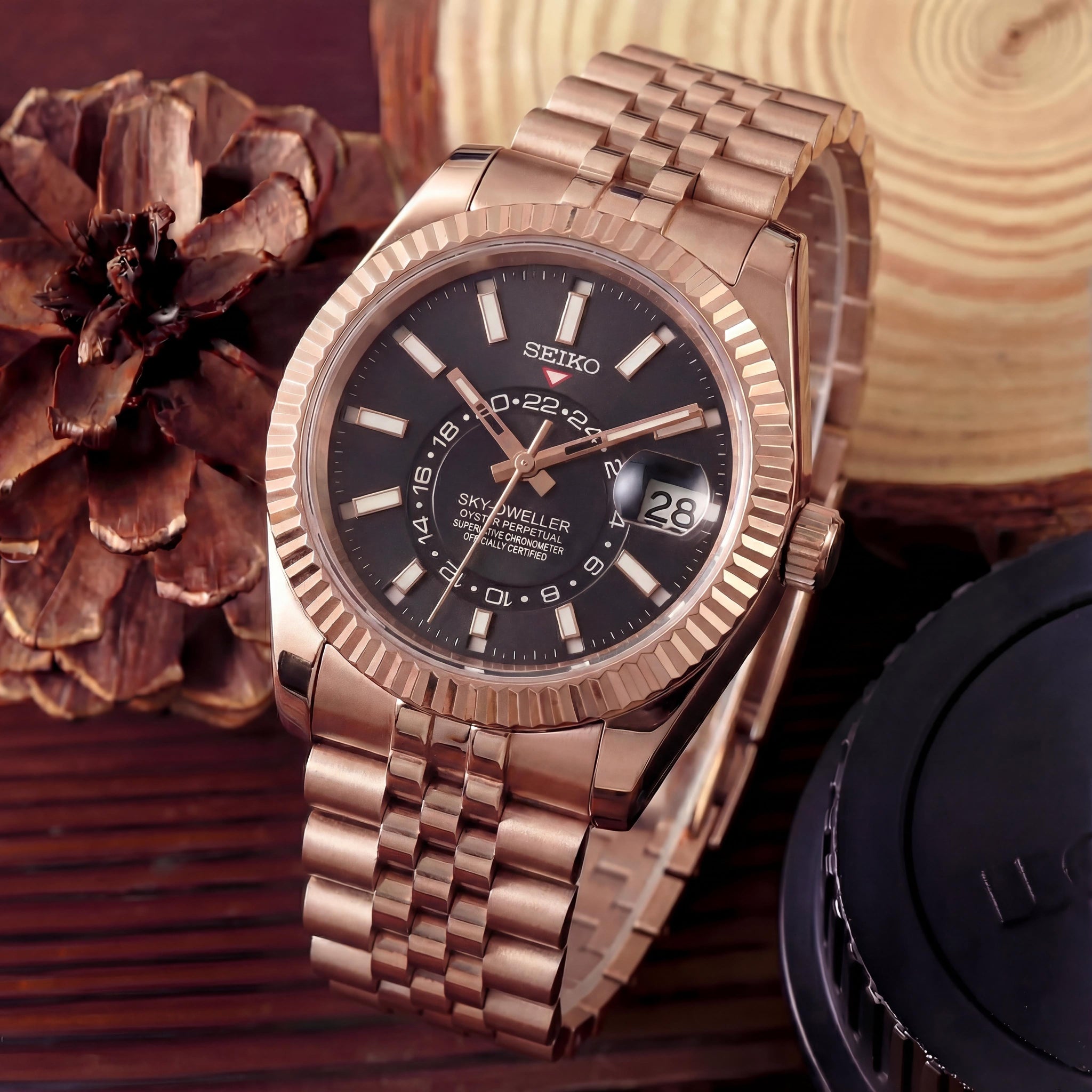 Mod | Sky-Dweller Black (Rose Gold)