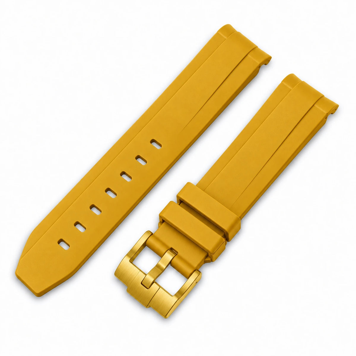 Correa de caucho Dorado con Hebilla tradicional (pin buckle) color Dorado