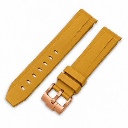 Correa de caucho Dorado con Hebilla tradicional (pin buckle) color Oro rosa
