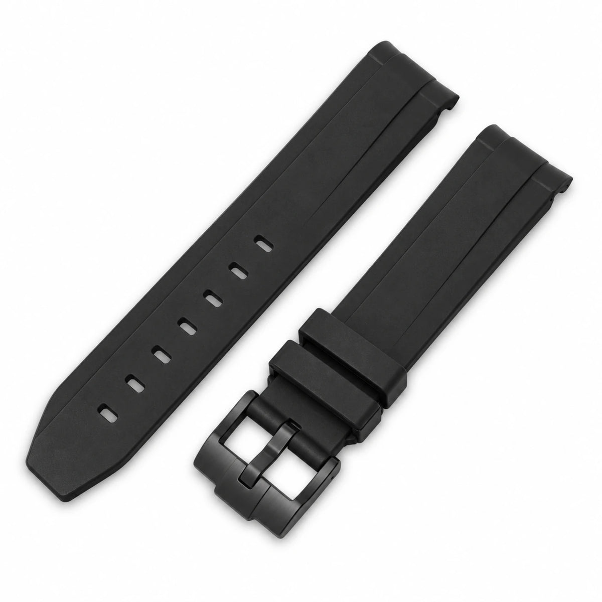 Correa de caucho Negro con Hebilla tradicional (pin buckle) color Negro