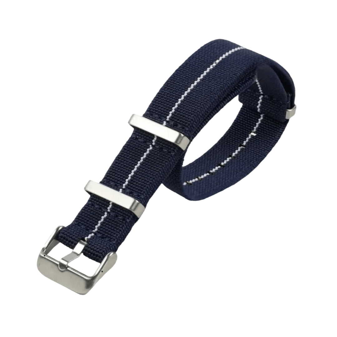 Correa de nylon azul-blanco